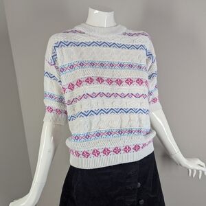 Vintage Reitmans Fair Isle Sweater Nordic Cottagecore Grandmacore Knit Pullover